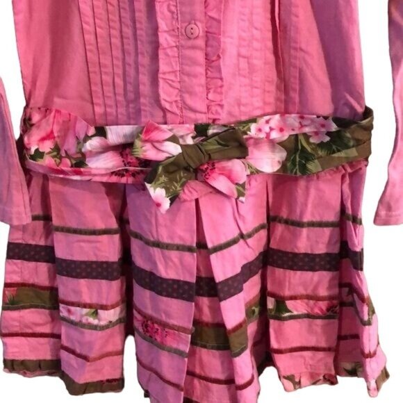 Beetlejuice Button Down, Drop Waist and Layered Strips' Dress, Size 7 - Picture 5 of 5